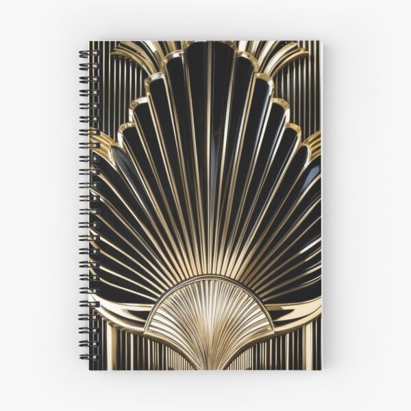 Item preview, Art Deco Nouveau Gold and Black Geometric Pattern designed and sold by SloganExpress.