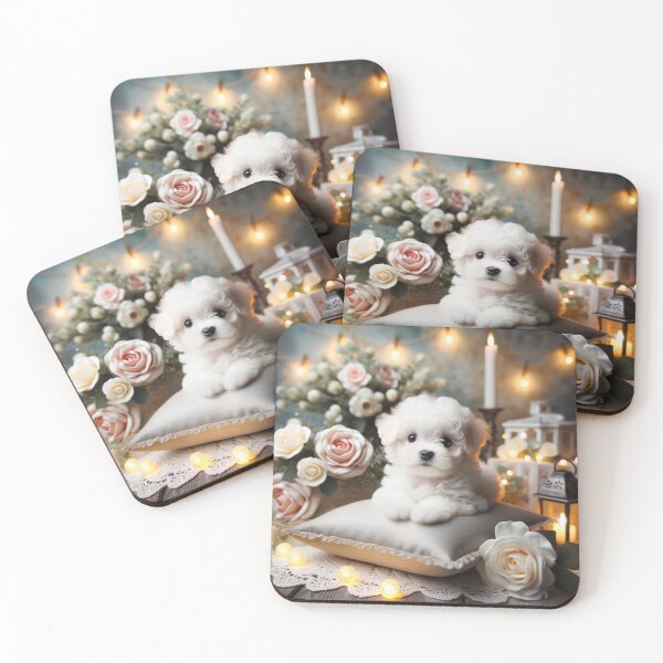 Item preview, Cute Bichon Frise puppy designed and sold by Wags & Tails.