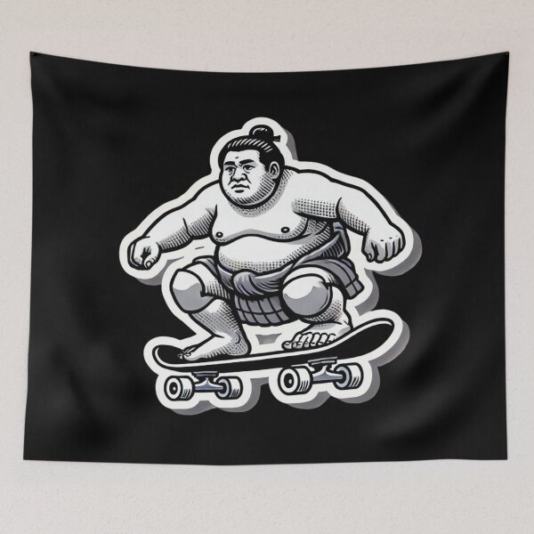 Item preview, Sumo Skateboarder designed and sold by PinUpPizzazz.