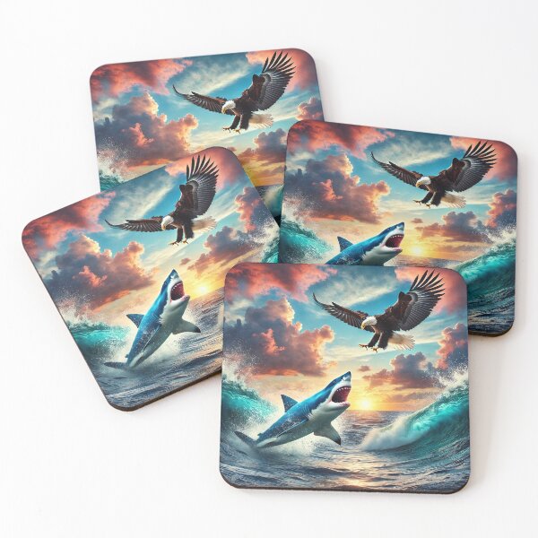 Item preview, Aerial Ambush: Shark Meets Eagle  designed and sold by DraapFashion.