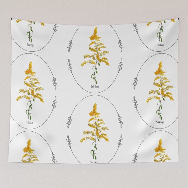 Item preview, Botanical Art Yellow Blooming Goldenrod designed and sold by MochaMeli.