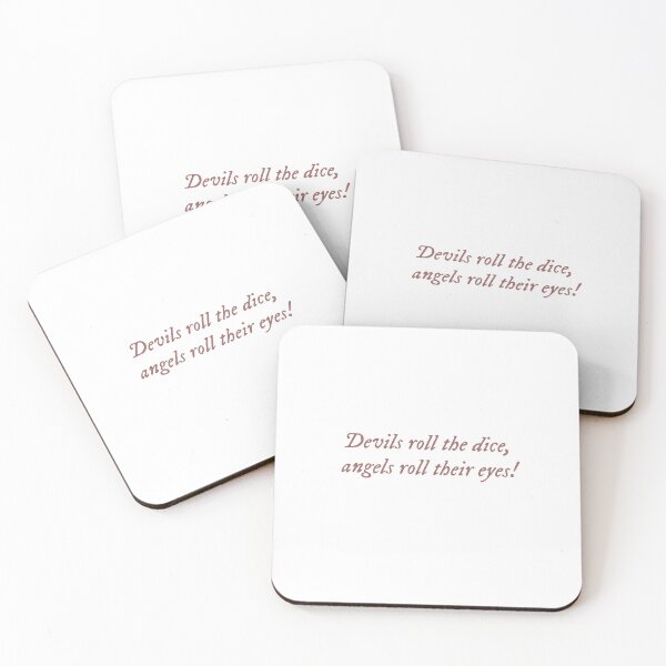 Item preview, Devils roll the dice, angels roll their eyes! designed and sold by One Line Aesthetics ♡.