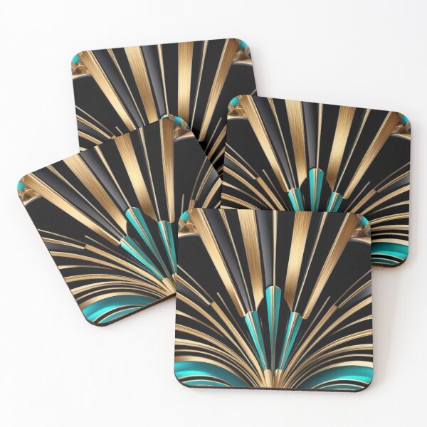 Item preview, Art Deco Nouveau Fan Style Geometric Pattern designed and sold by SloganExpress.