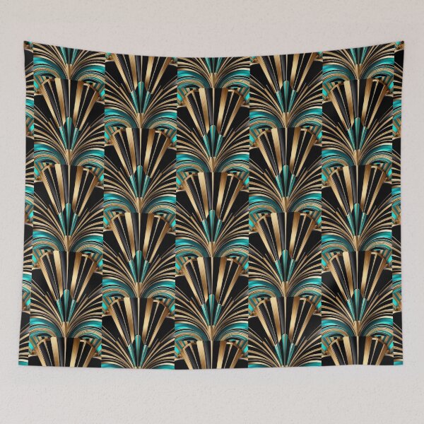 Item preview, Art Deco Nouveau Fan Style Geometric Pattern designed and sold by SloganExpress.