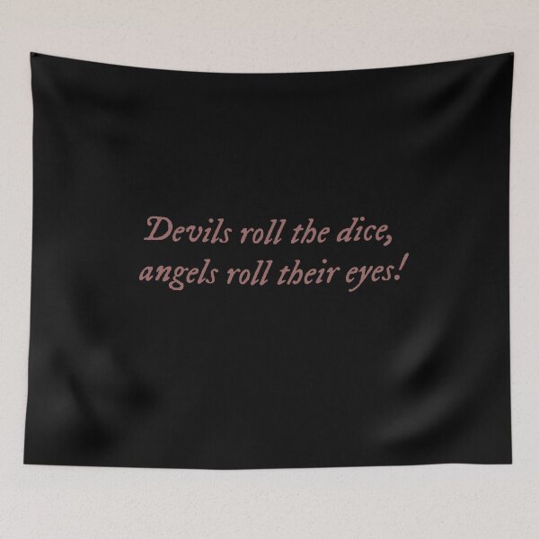 Item preview, Devils roll the dice, angels roll their eyes! designed and sold by One Line Aesthetics ♡.