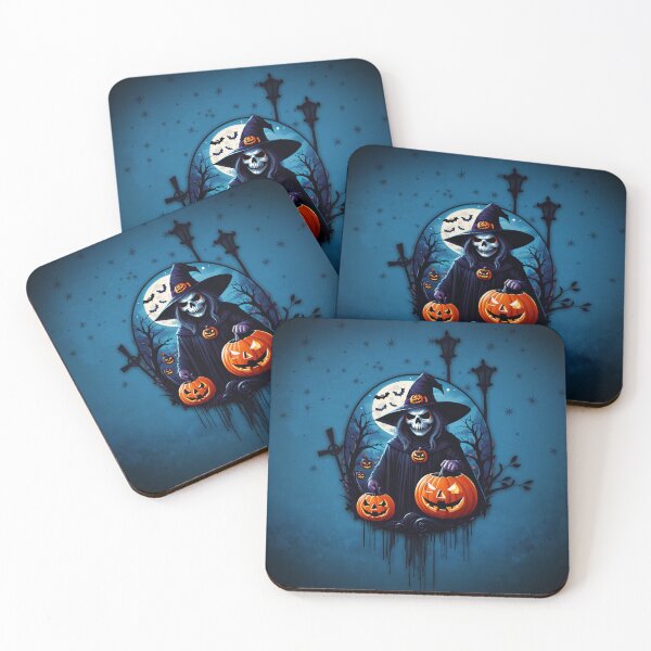 Item preview, A spooky Halloween scene featuring a skeleton witch. designed and sold by nicky2342.