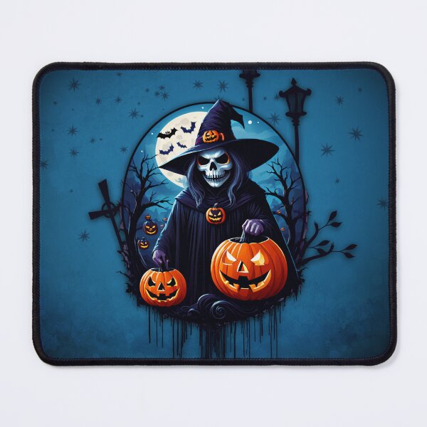 Item preview, A spooky Halloween scene featuring a skeleton witch. designed and sold by nicky2342.