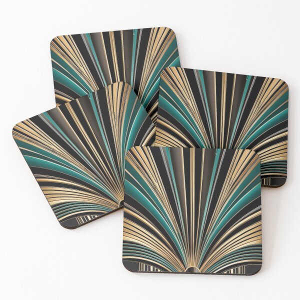 Item preview, Art Deco Nouveau Fan Style Geometric Pattern designed and sold by SloganExpress.