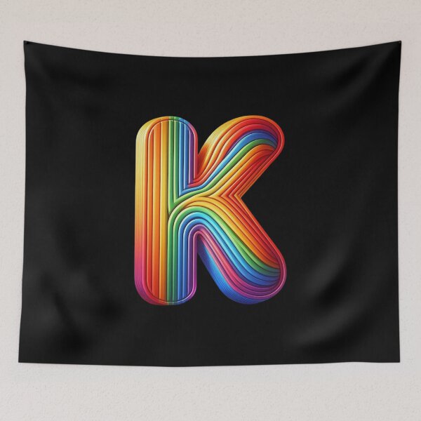 Item preview, Letter K, Rainbow designed and sold by Myra365Art.