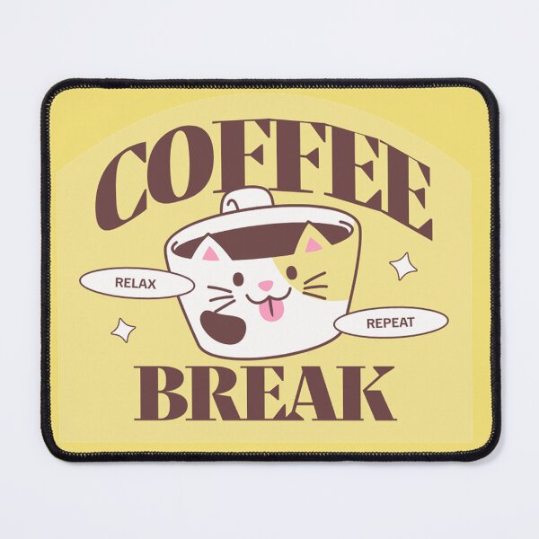 Item preview, COFFEE BREAK: cat coffee designed and sold by Venta Mix JellycientArt.