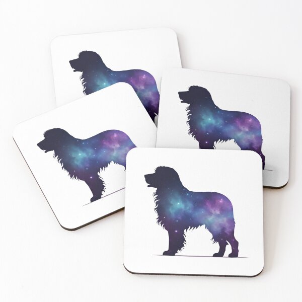 Item preview, Bergamasco Shepherd Silhouette with Galaxy Pattern - Cosmic Dog Design designed and sold by GoodyPaws.