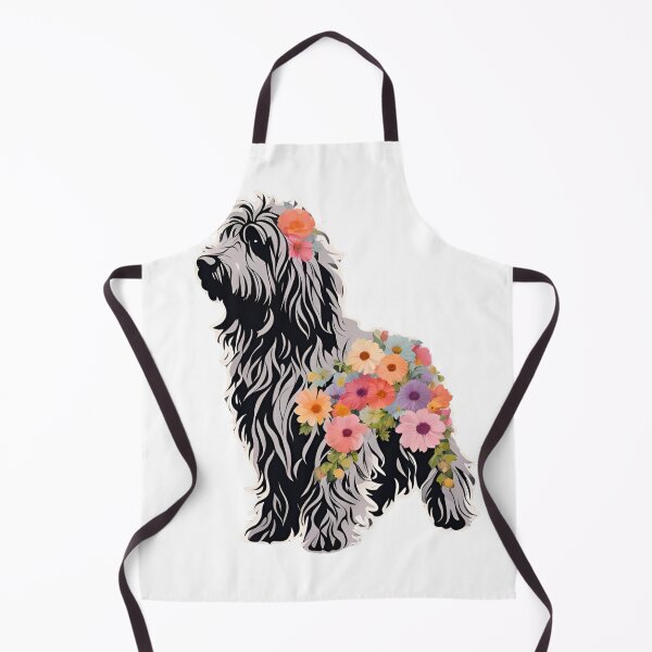 Item preview, Bergamasco Silhouette Filled with Flowers - Elegant Floral Dog Design designed and sold by GoodyPaws.