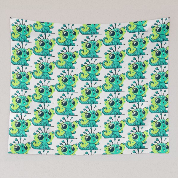 Item preview, Turquoise and green space alien critter designed and sold by Comicalcreation.