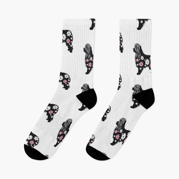Item preview, Bergamasco Silhouette Filled with Flowers - Elegant Floral Dog Design designed and sold by GoodyPaws.