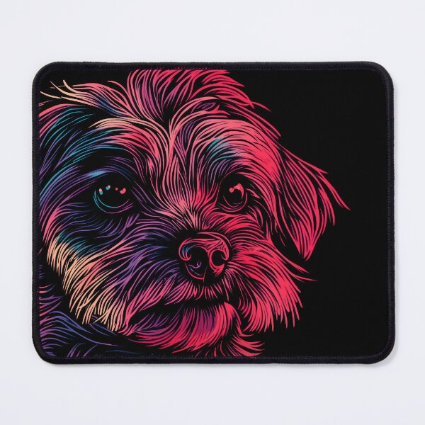 Item preview, Seriously Cute Yorkie Dog with Vibrant Color Line Art designed and sold by harmonicllc.