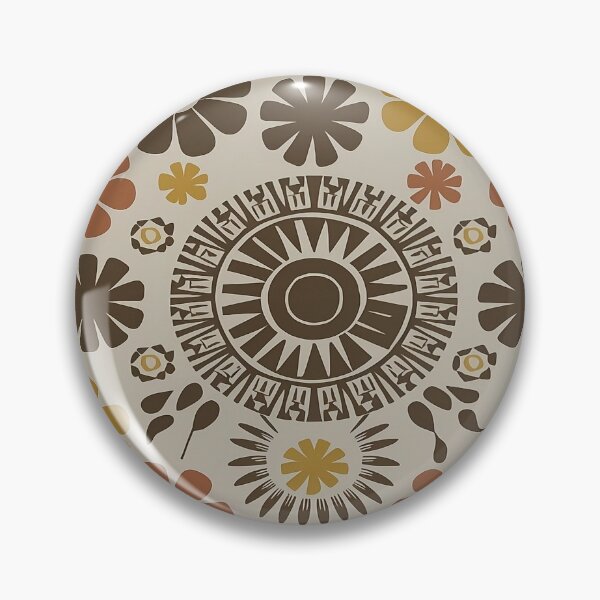 Item preview, Vintage Boho Floral – Bold 70s Style with Sunburst Accents designed and sold by Dshoppin.