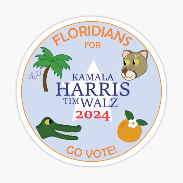 Item preview, Floridians for Harris Walz 2024 designed and sold by Tropicat Art by Leanna.