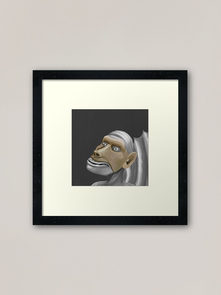 Alternate view of A mask of humanity Framed Art Print