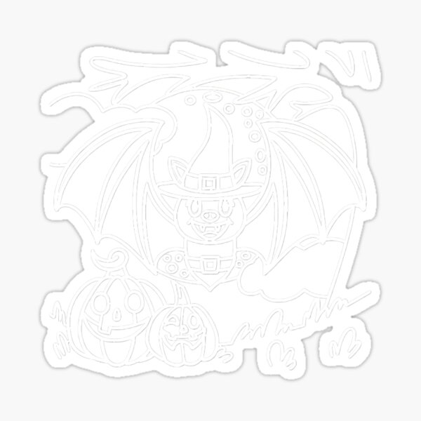 Item preview, Spooky Bat Witch with Smiling Pumpkins Halloween Design designed and sold by Dirty-Fever.