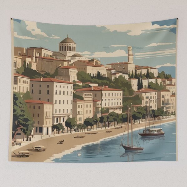 Item preview, 045  Vintage Thessaloniki, Greece Poster Design designed and sold by Alexis Art Collection.