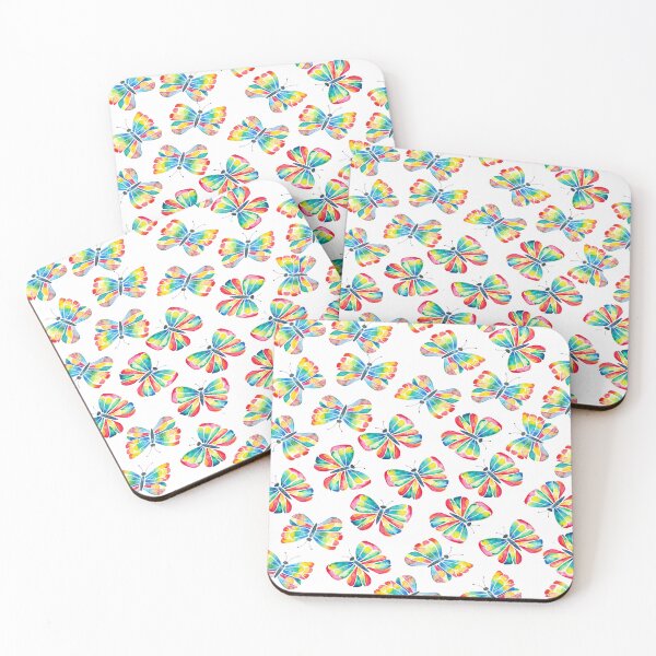 Item preview, Watercolor Butterflies - Red, Blue & Yellow designed and sold by Shalini Bisht.
