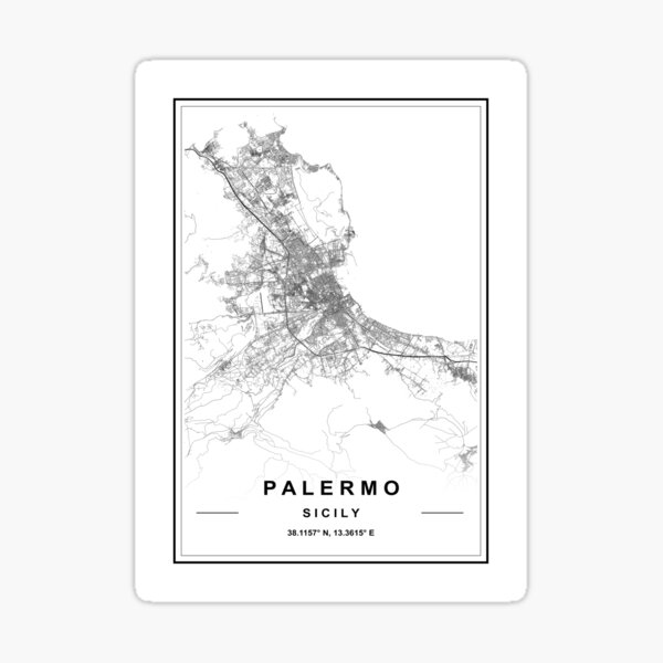 Item preview, Palermo City Map designed and sold by SHAMPAIN-ART-CO.