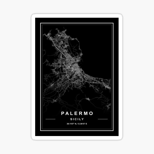 Item preview, Palermo City Map designed and sold by SHAMPAIN-ART-CO.