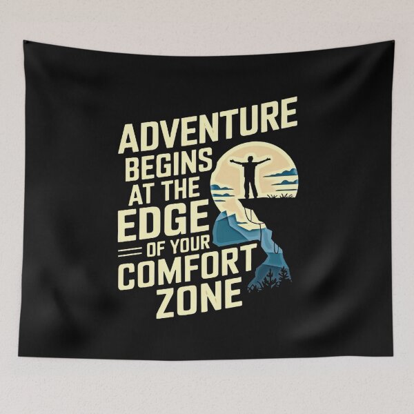 Item preview, Adventure Begins Outside Comfort Zone designed and sold by artwaves.