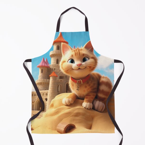 Item preview, cute cat, sand castle designed and sold by Mauswohn.