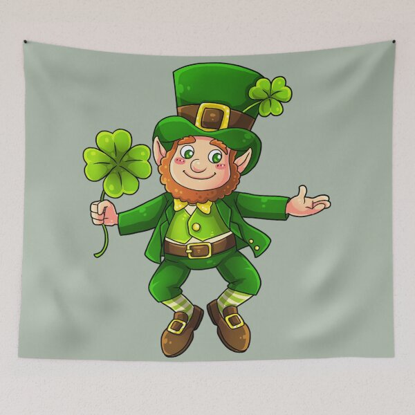 Item preview, Irish leprechaun with four leaf clover. designed and sold by claireseyeview.
