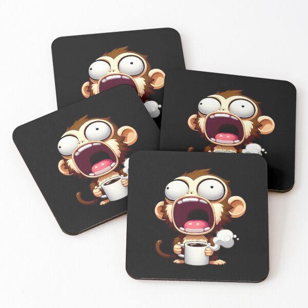 Item preview, Too Much Coffee Cartoon Monkey designed and sold by FrozenRoscoe.