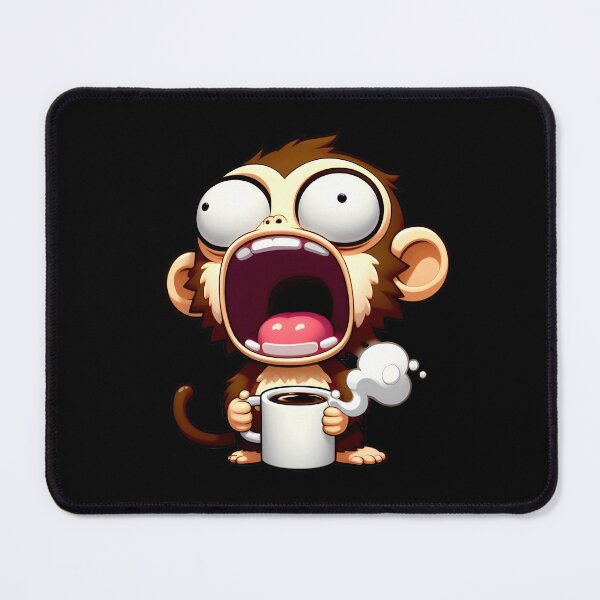 Item preview, Too Much Coffee Cartoon Monkey designed and sold by FrozenRoscoe.