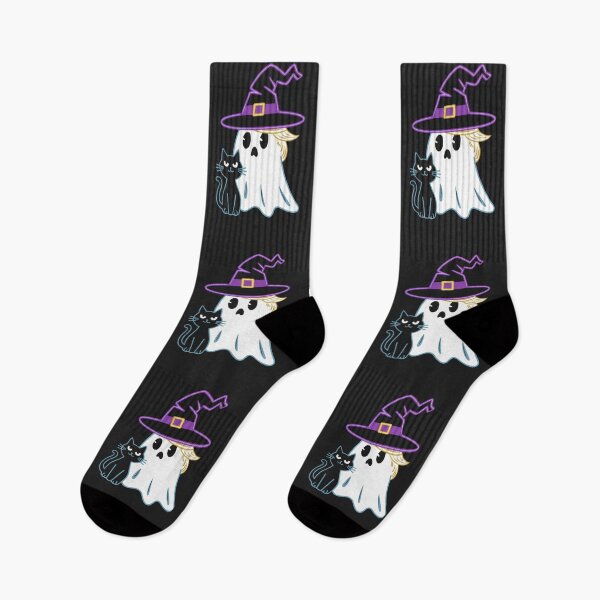 Item preview,  Donald Trump`s Ghost With a Cat Cute Halloween Neon designed and sold by Anniko Art Studio.