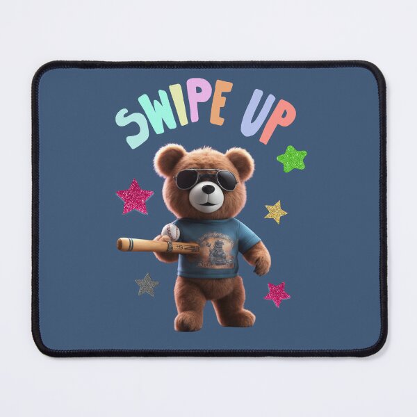 Item preview, Cool Teddy Bear with Baseball Bat designed and sold by ALITTLETOWN.
