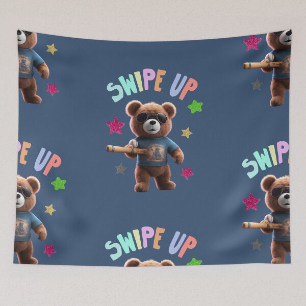 Item preview, Cool Teddy Bear with Baseball Bat designed and sold by ALITTLETOWN.