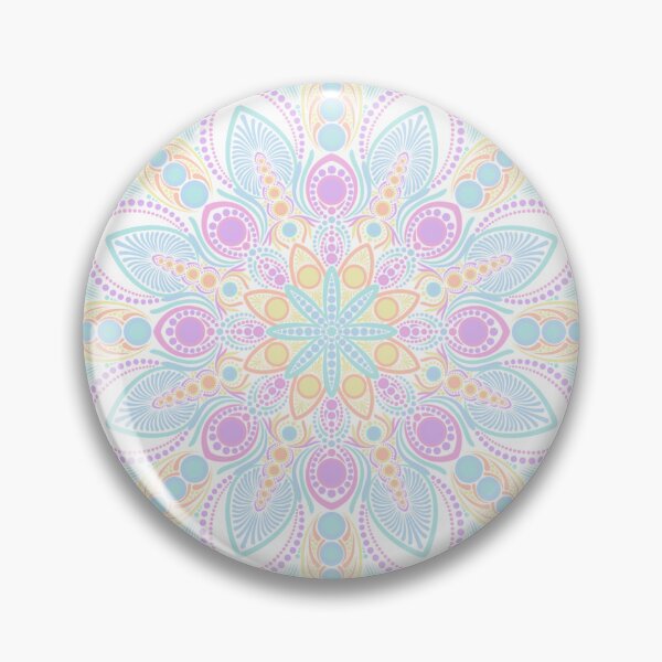 Item preview, Pastel Rainbow Ice Cream Sundae Polka Dot Mandala designed and sold by Triplicate Limited.