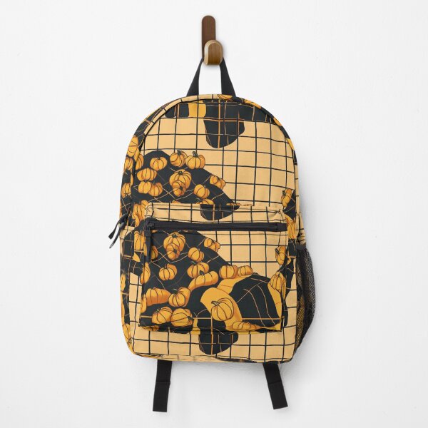 Item preview, Beige Plaid with Black Spots and Pumpkins designed and sold by Rcreekat.