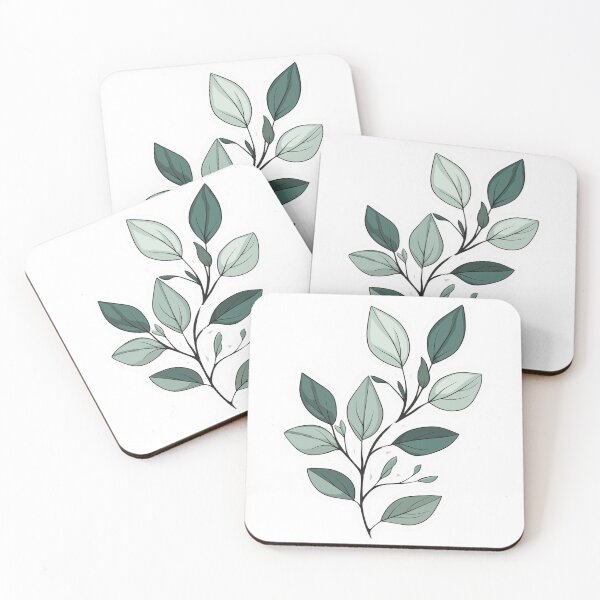 Item preview, Minimalist Green Leaf Branch Sticker - Botanical Design designed and sold by Liseri.