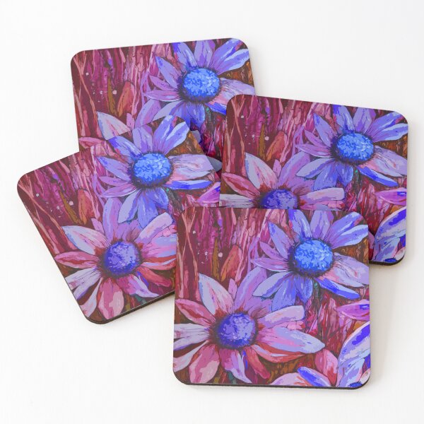 Item preview, Colourised Red & Blue Daisy Flowers designed and sold by Nicola Morgan.