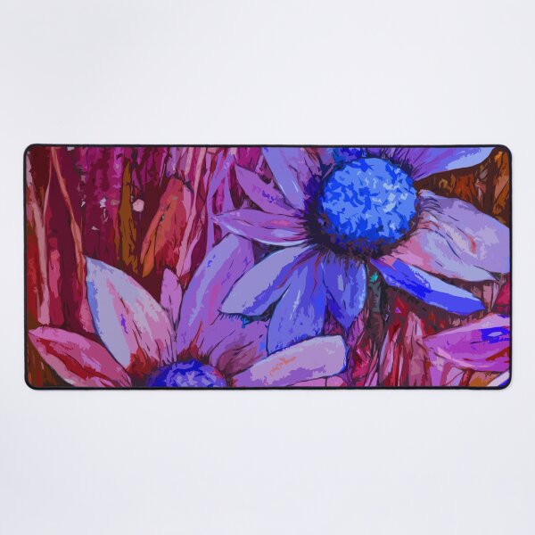 Item preview, Colourised Red & Blue Daisy Flowers designed and sold by Nicola Morgan.