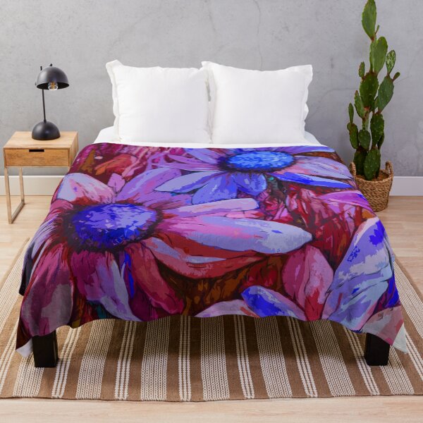 Item preview, Colourised Red & Blue Daisy Flowers designed and sold by Nicola Morgan.
