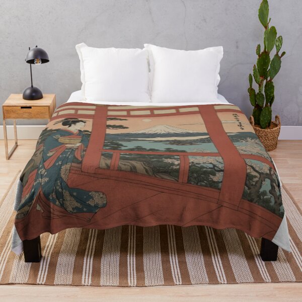 Item preview, Tranquility at Mt. Fuji - Geisha and Serene Landscape designed and sold by NeonLimitless.