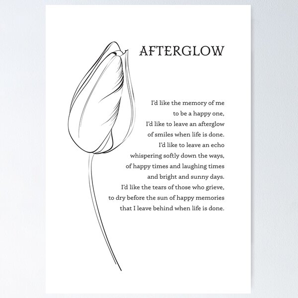 Item preview, After Glow Poem Wall Art Home Decor designed and sold by GretaSam.