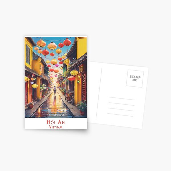 Item preview, Vintage Reiseplakat Hoi An (Hội An) Vietnam – Retro Minimal Wandkunst designed and sold by pod24.