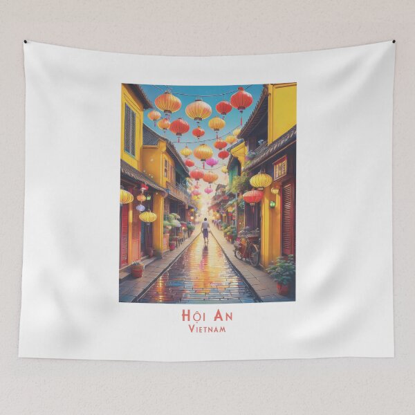Artikelvorschau, Vintage Reiseplakat Hoi An (Hội An) Vietnam – Retro Minimal Wandkunst entworfen und verkauft von pod24.