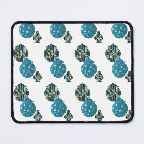 Item preview, blue vases pattern stripes flowers swirls indigo blue delft chinoiserie Chinese motifs  designed and sold by handmadehipsters.