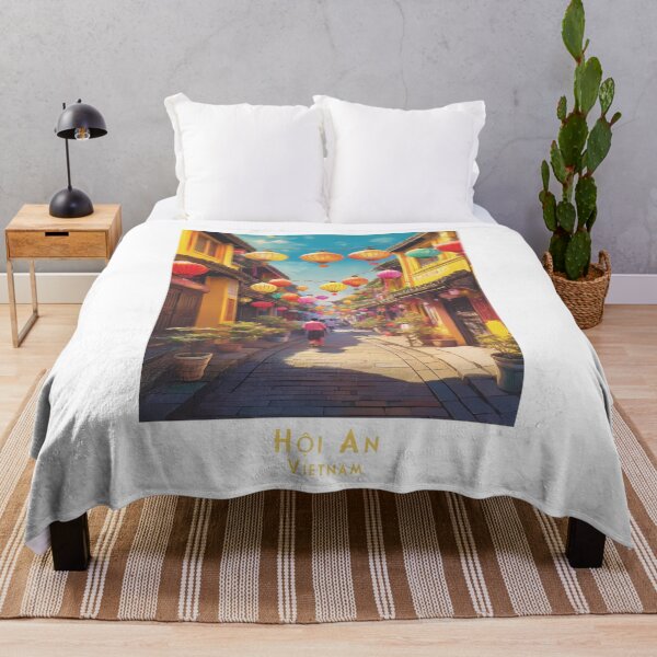Artikelvorschau, Retro Reiseplakat Hoi An (Hội An) Vietnam – Minimalistische Vintage Wandkunst entworfen und verkauft von pod24.