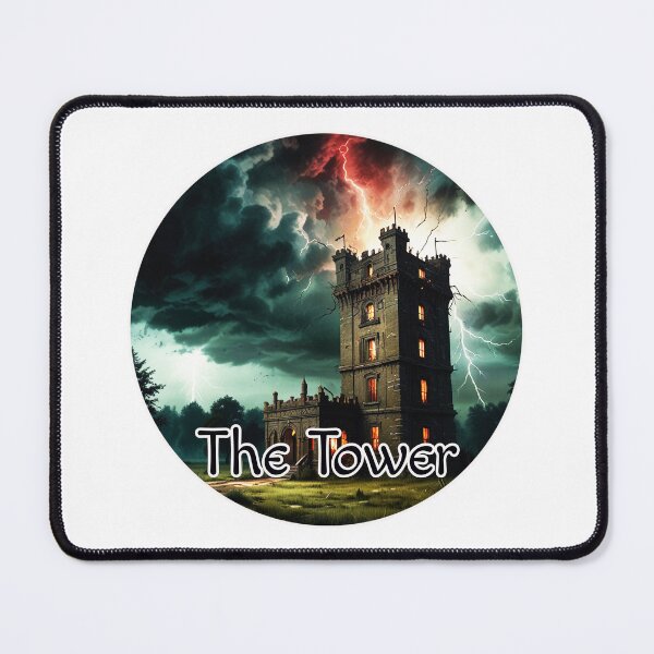 Item preview, Major Arcana Tarot Card The Tower - Castle Struck by Lightning designed and sold by Pixel Waite.