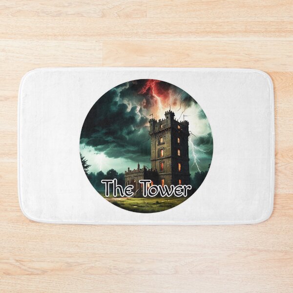 Item preview, Major Arcana Tarot Card The Tower - Castle Struck by Lightning designed and sold by Pixel Waite.