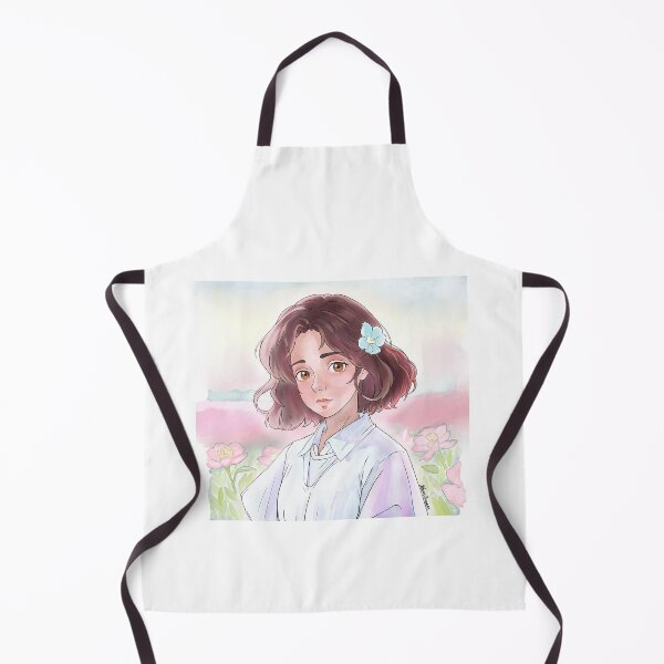 Item preview, Anime Girl in Flower Field - Pastel Pink Soft Colors - Watercolor designed and sold by BunnyBizarre.